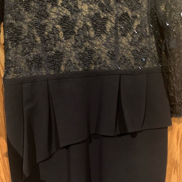 Navy Teri John size 12 peplum dress - Picture 5 of 6